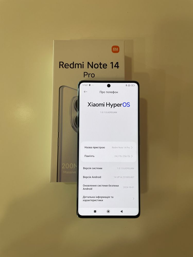 Xiaomi Redmi Note 14 Pro 8/256 новий з блоком 45 W