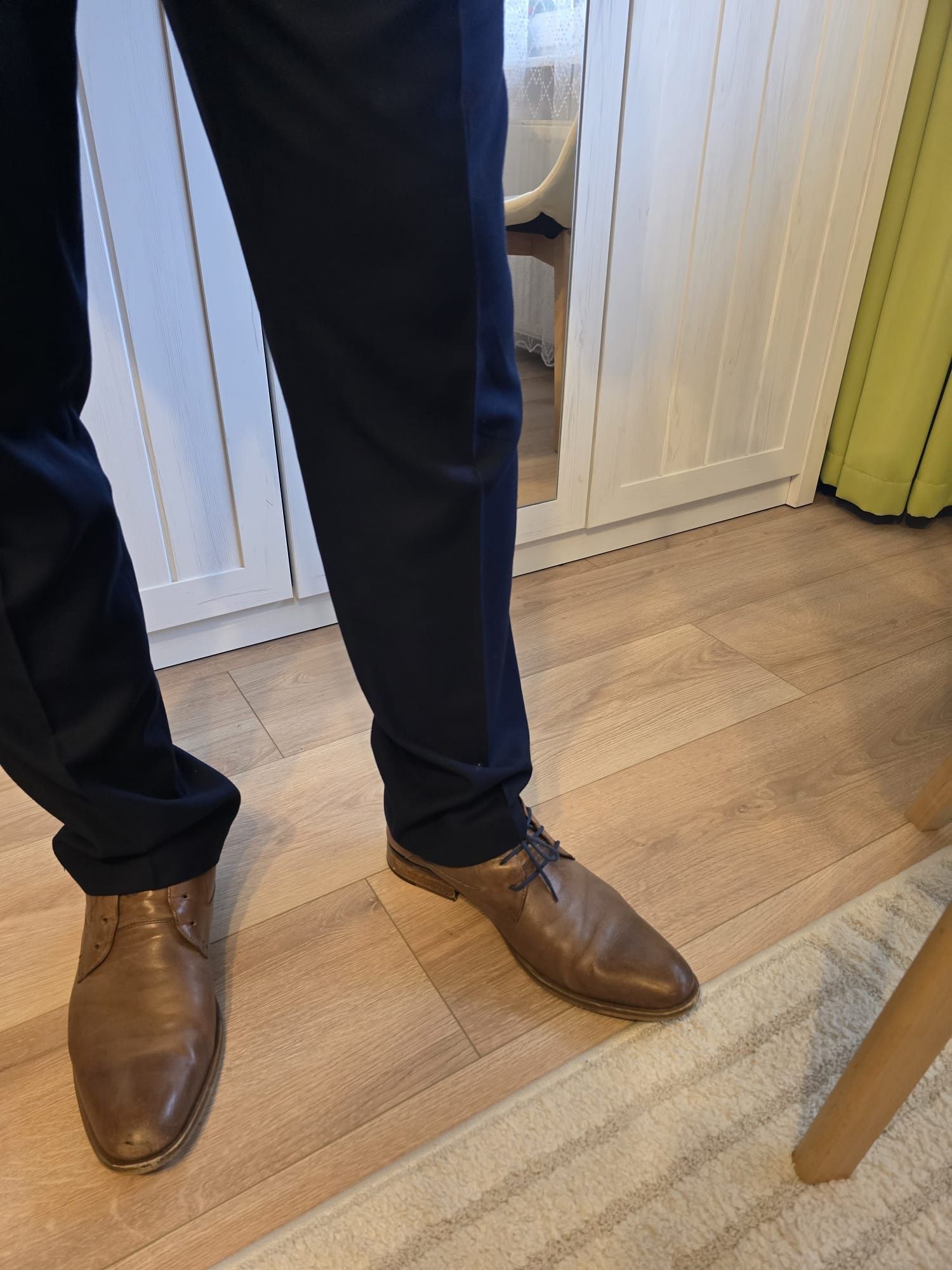 Granatowy garnitur męski XL 187 cm