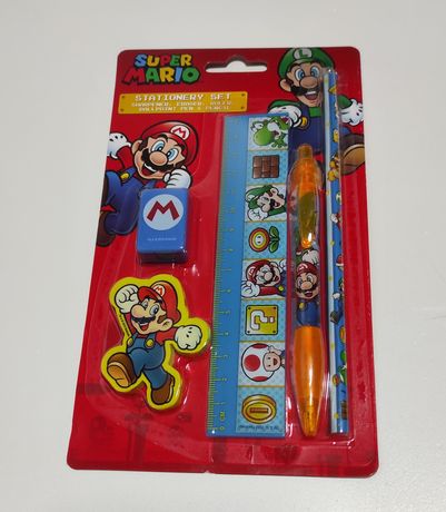 Mario Bros zestaw przyborów szkolnych nowe