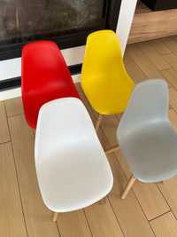 Krzesełka dziecięce krzesełko dla dziecka kolorowe - 3 sztuki