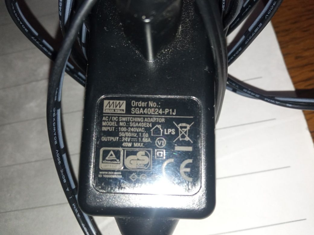 Zasilacz wtykowy MeanWell 24V 1.66A SGA40E24-P1J