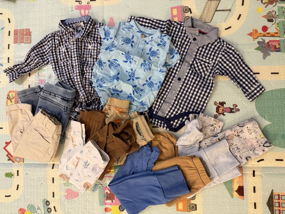 Zestaw paczka paka ubranek dla niemowlaka 62-74