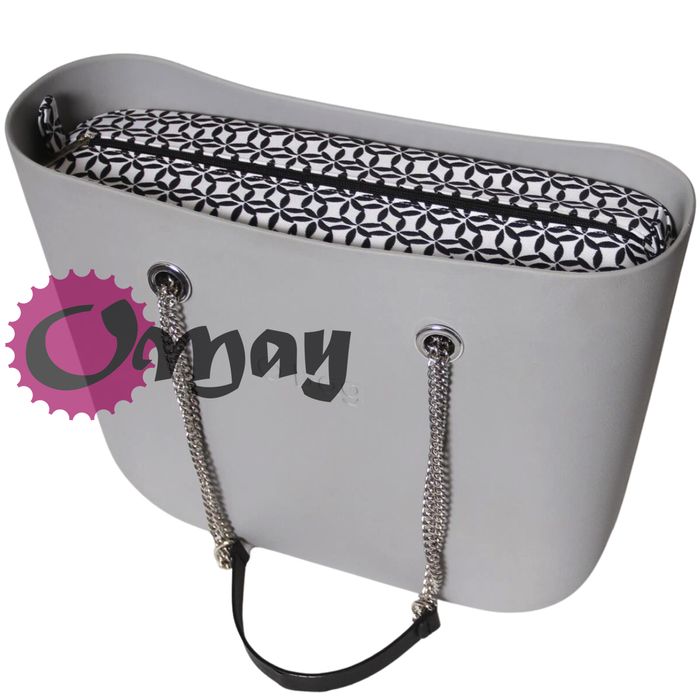 CZARNY organizer do OBAG STANDARD rastry 2 kieszenie OMAY