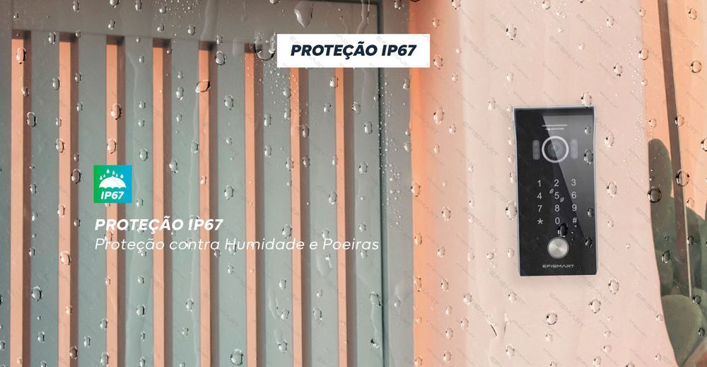 Vídeo Porteiro Monitor 10'' WIFI|P. Externo Teclado|Cartão WIFI  VP143