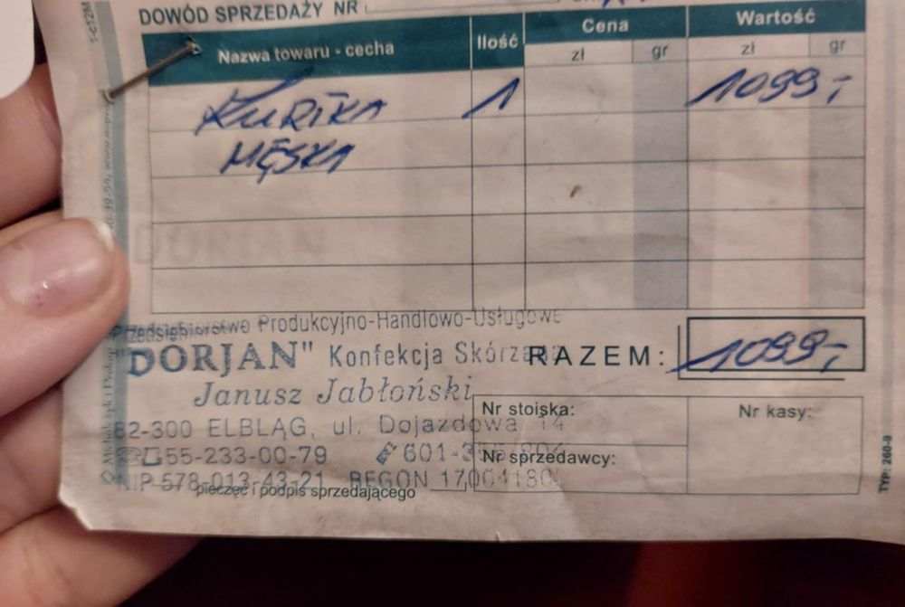 Okazja! Nowa skórzana kurtka męska