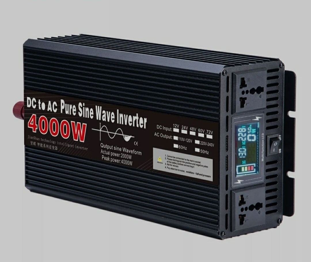 Інвертор 4000 Вт (Чиста синусоїда) Inverter Інвертер 12В - 220В