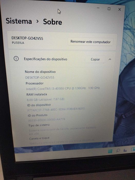 Portátil Asus i3 Pro PU551LA