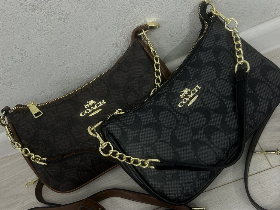 Жіноча трендова сумка багет коач Coach Teri