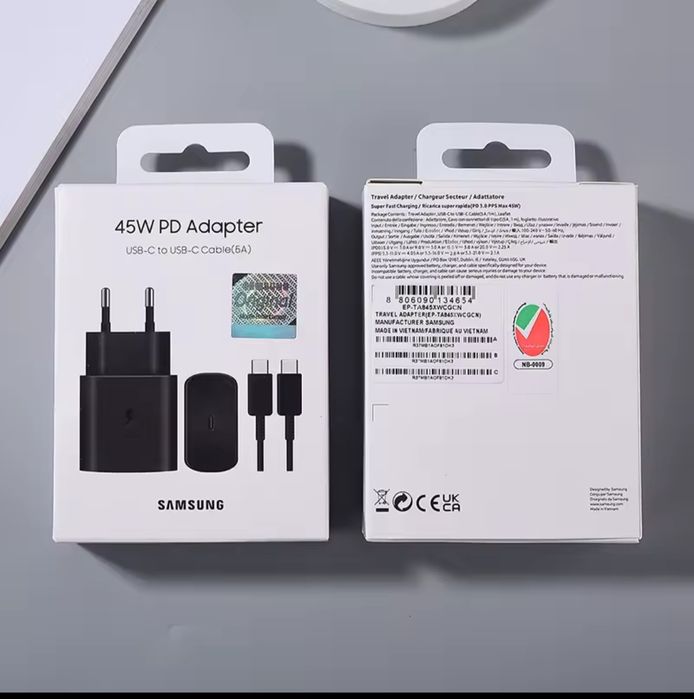 Szybka Ładowarka Samsung 45w usb-c s22 s23 s24 oppo iPhone Jbl itp