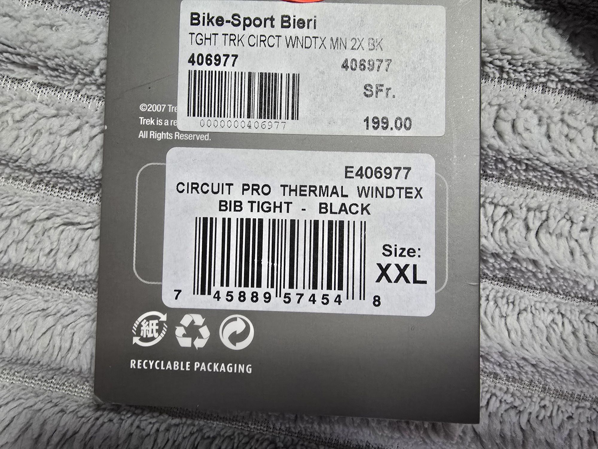 Długie spodnie rowerowe TREK Thermal Windtex XXL