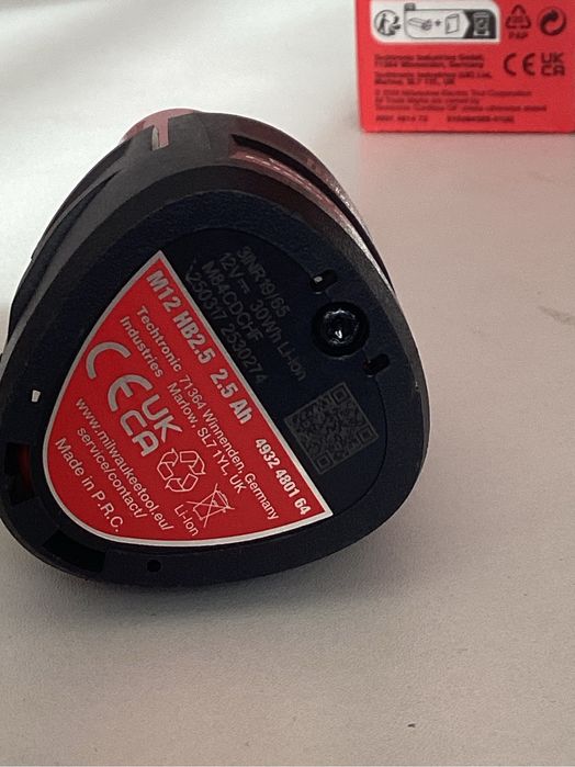 Bateria milwaukee m12 high output 2,5 ah