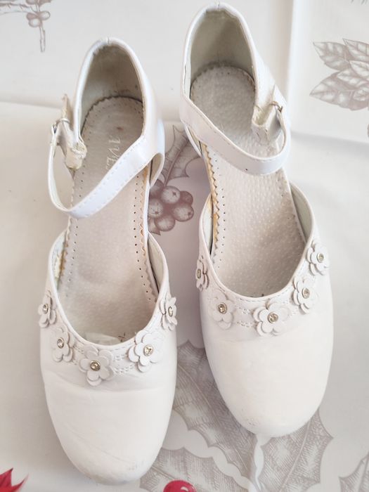 Buty białe 37, na rzepy, ślub, wesele, druhna