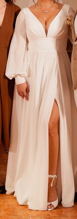 Весільне плаття прокат оренда айворі преміум шифон