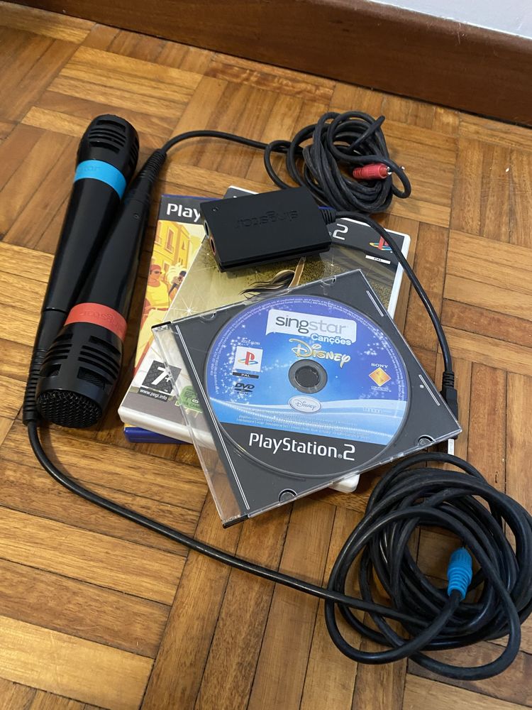 3 jogos singstar + microfones usadoa