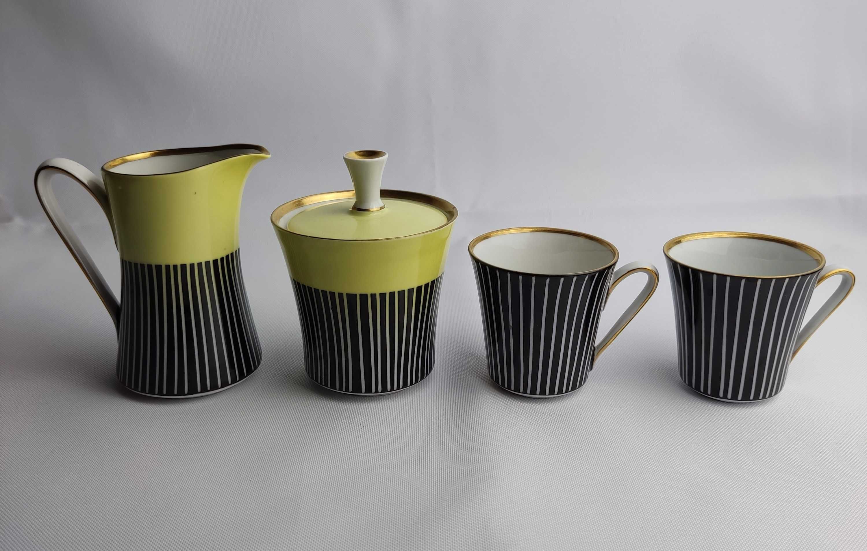 lementy serwisu do kawy/espresso, porcelana Volkstedt, lata 60./70.