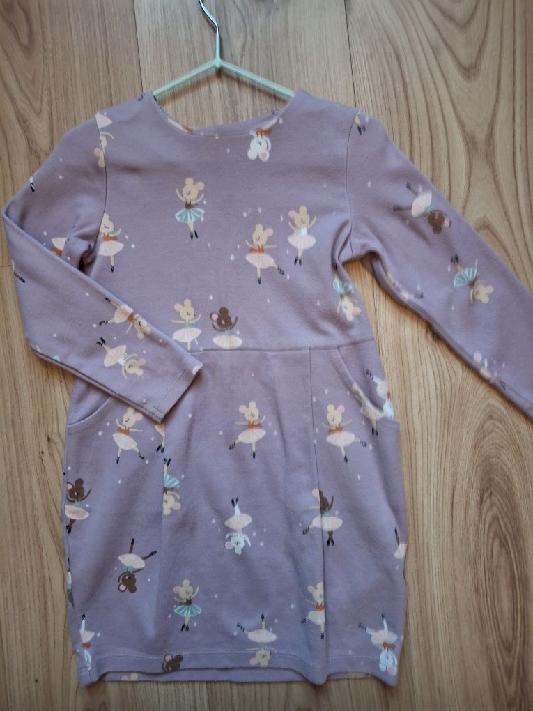 Sukienka h&M tańczące myszki 98-104