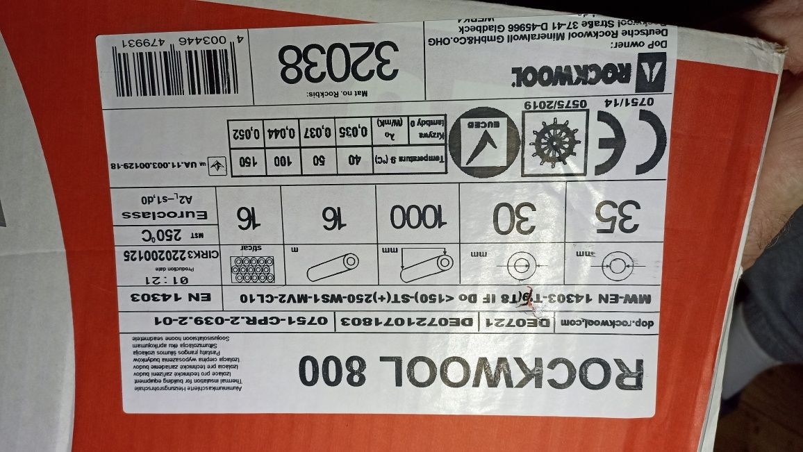 Otulina ROCKWOOL 800 do izolacji