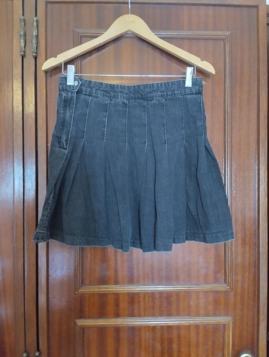 Saia com pregas de ganga