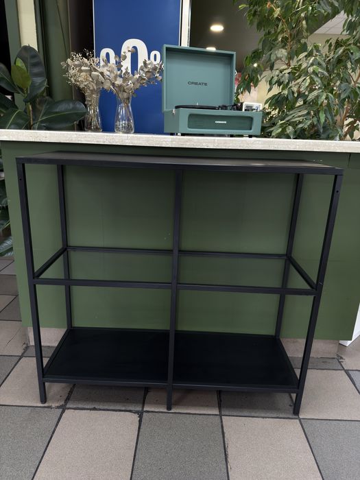 Regal IKEA czarny metalowy Vittsjo 100x93 cm półka szafa szafka