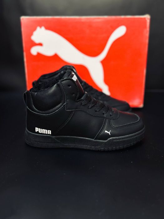 Puma кроссовки черные мужские женские/ размеры 35-41 зима