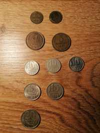 Zestaw monet - złotówki, pfeningi, kopiejki, stotinki. Od 1904 do 1989