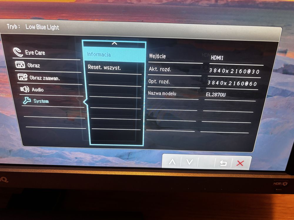 Monitor LED UHD 4K HDR 28" Benq EL2870u,3840 x 2160p
