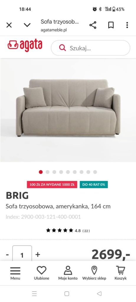 Sofa Brig 3 osobowa