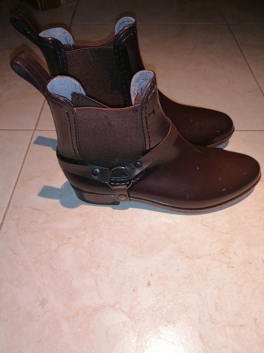 Botins de chuva castanhos 37