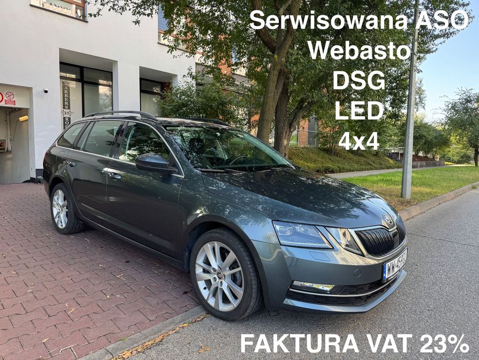Skoda Octavia 2,0 TDI 4x4 150KM, przebieg 160 tyś km, 2020 rok, ASO