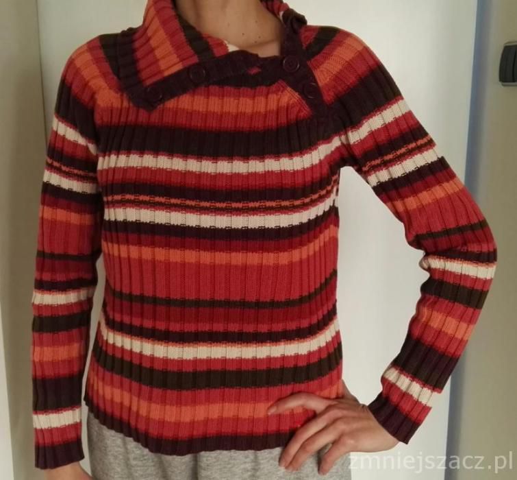 Okazja! Damski sweterek w paski C&A, 158/164, 100% bawełna!