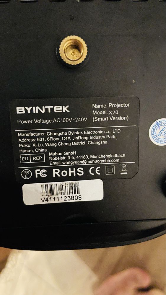 BYINTEK Name: Projector Model: X20