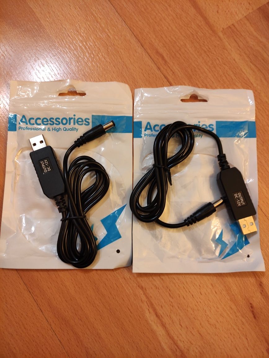 Універсальний кабель 12V / 9V живлення від USB до DC роутера