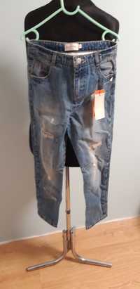 Nowe jeansy chłopięce 140