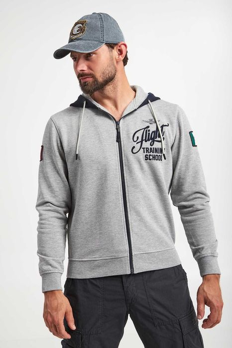 Aeronautica Militare Bluza z kapturem 231FE1783F488 szara