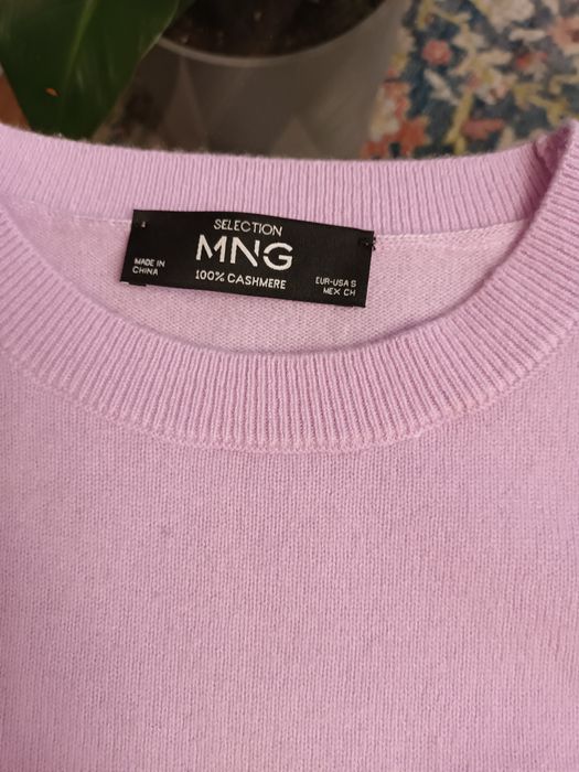 Sweterek kaszmirowy Mango roz S/M