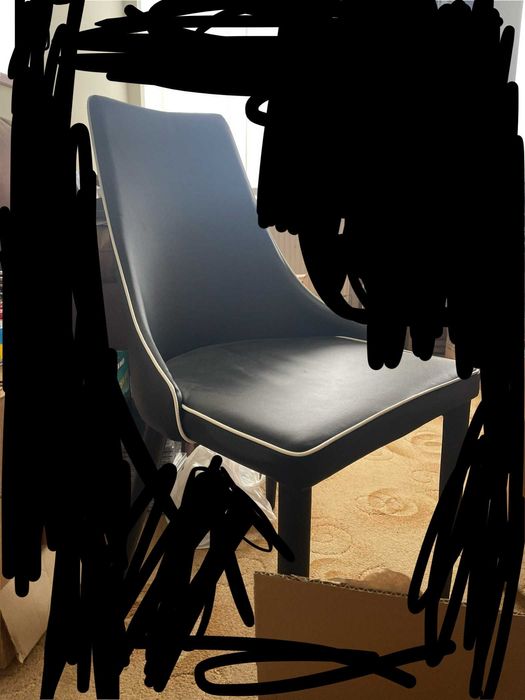 3 ładne krzesła do domu, czarne