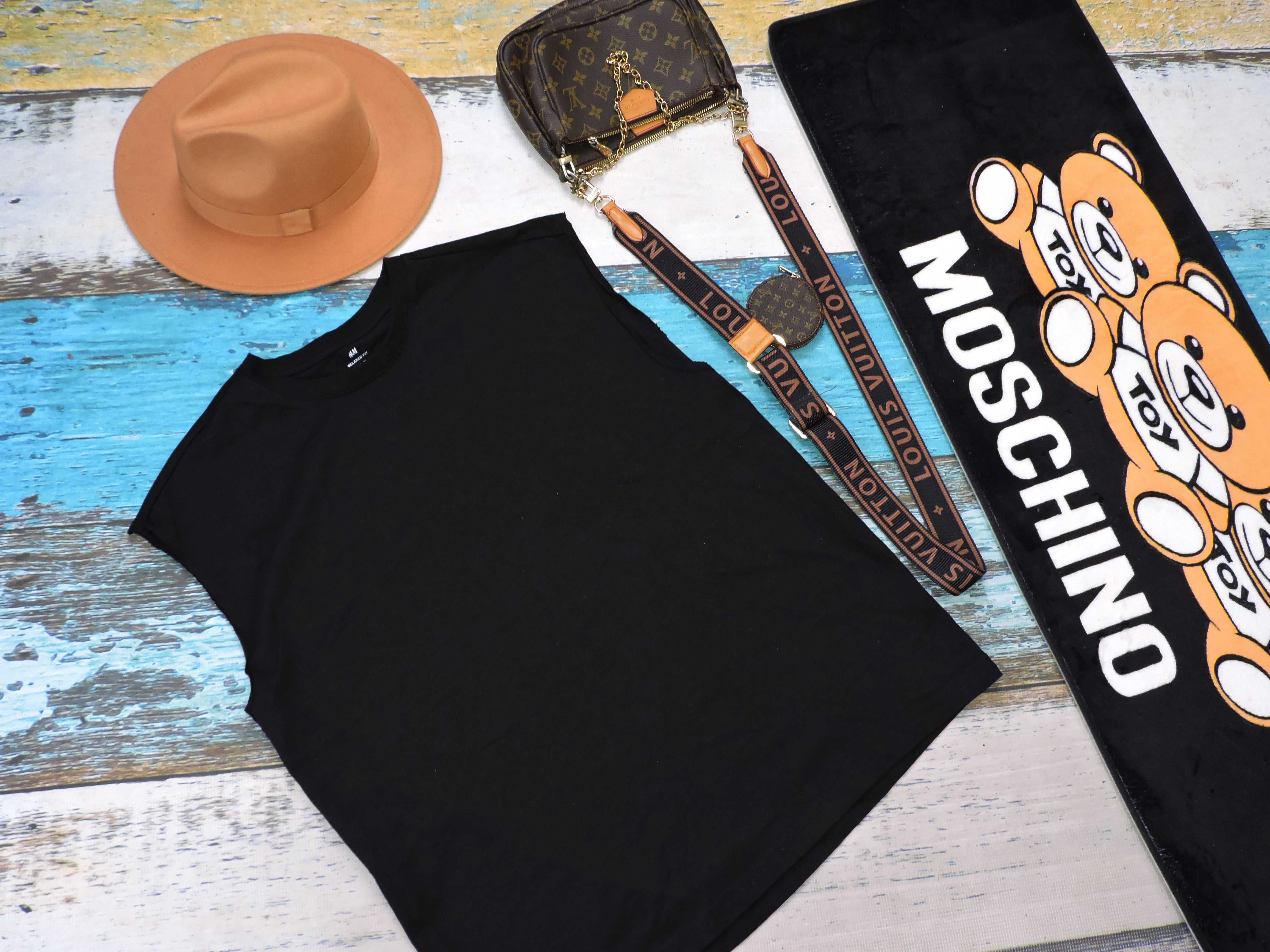 H&M Czarna  Męska Podkoszulka regular fit bawełna XL