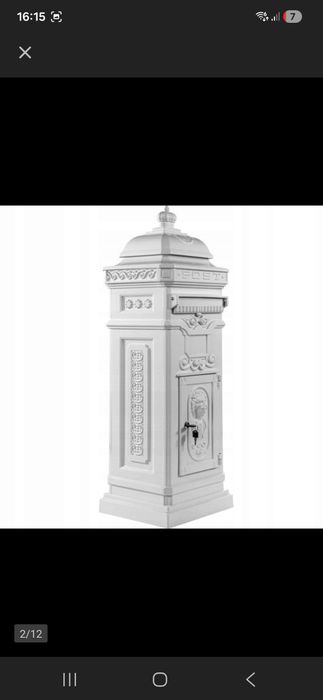 Zewnetrzna skrzynka na listy Antyczna biel