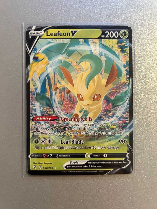 POKEMON evolving skies 7 LEAFEON V 007/203
