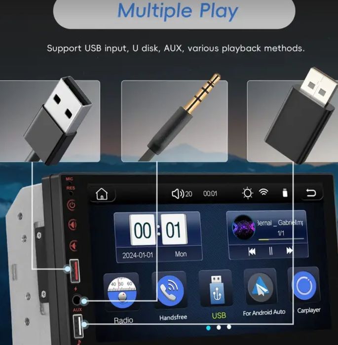 Rádio  2din touch de carro