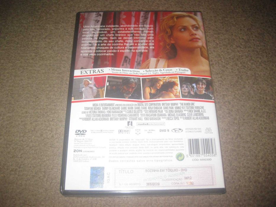 DVD "Sozinha em Tóquio" com Brittany Murphy/Raro!