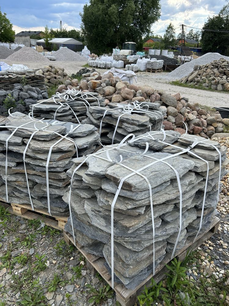 ŁUPEK SZAROGŁAZOWY Kamień Naturalny Schody Taras Ścieżkę Oczko Wodne