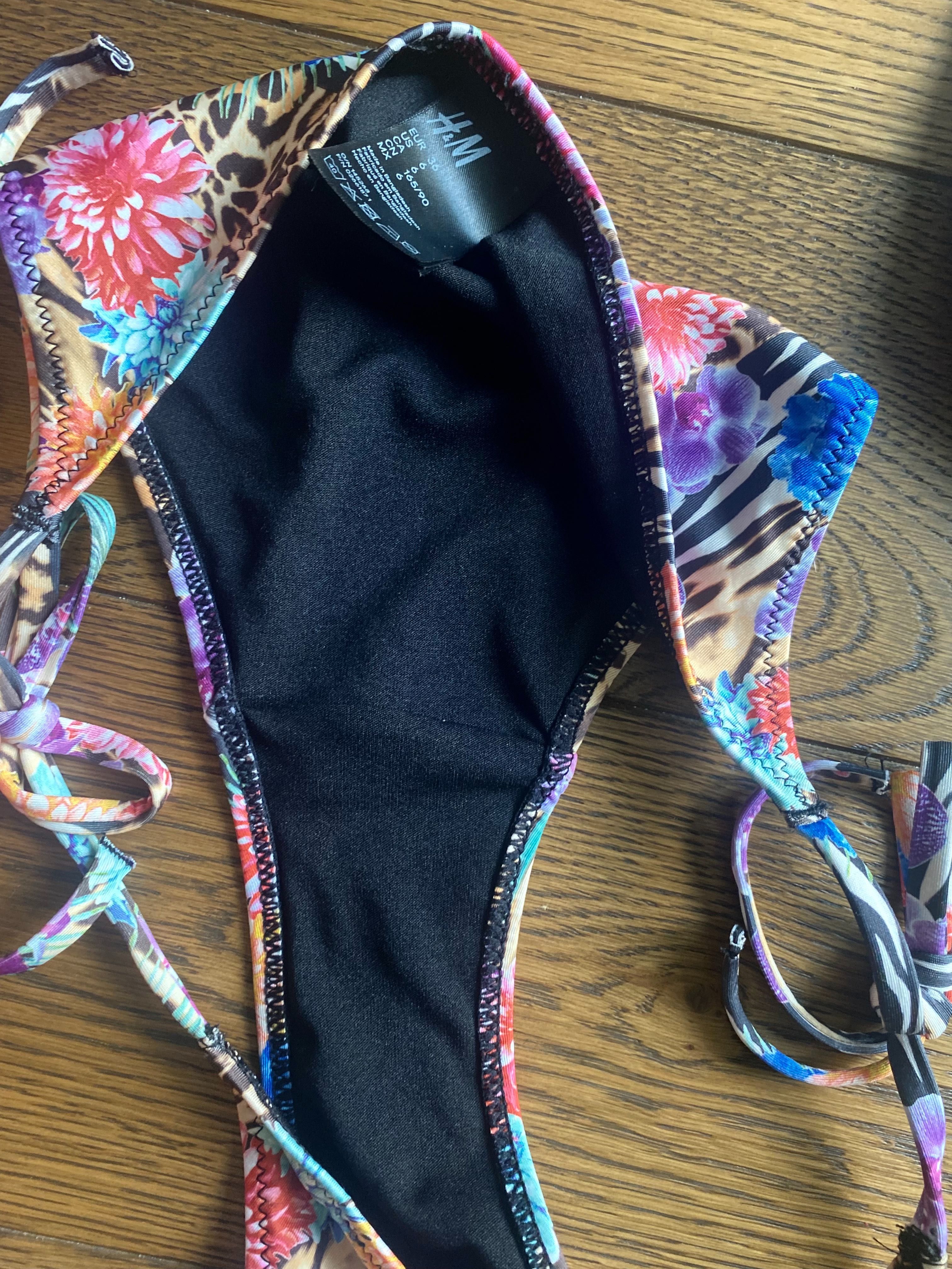 H&m kostium strój kąpielowy bikini mega kolorowe piękny