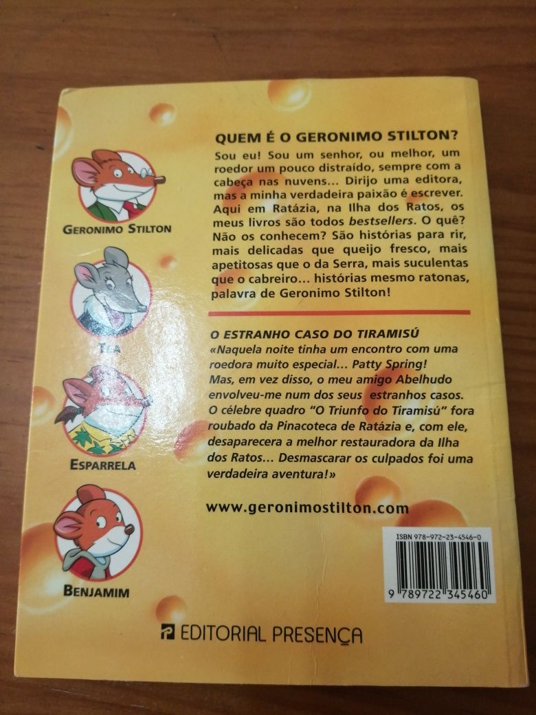 Livro Geronimo Stilton - o estranho caso do tiramisu