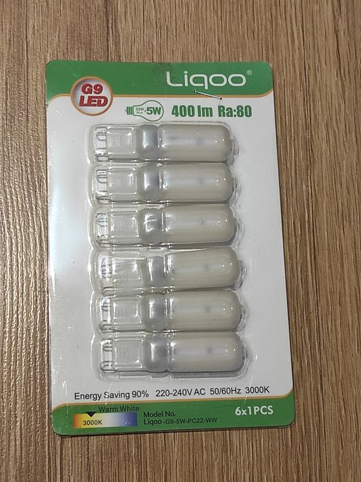 Komplet Nowe G9 LED  żarówki 3000k 400lm