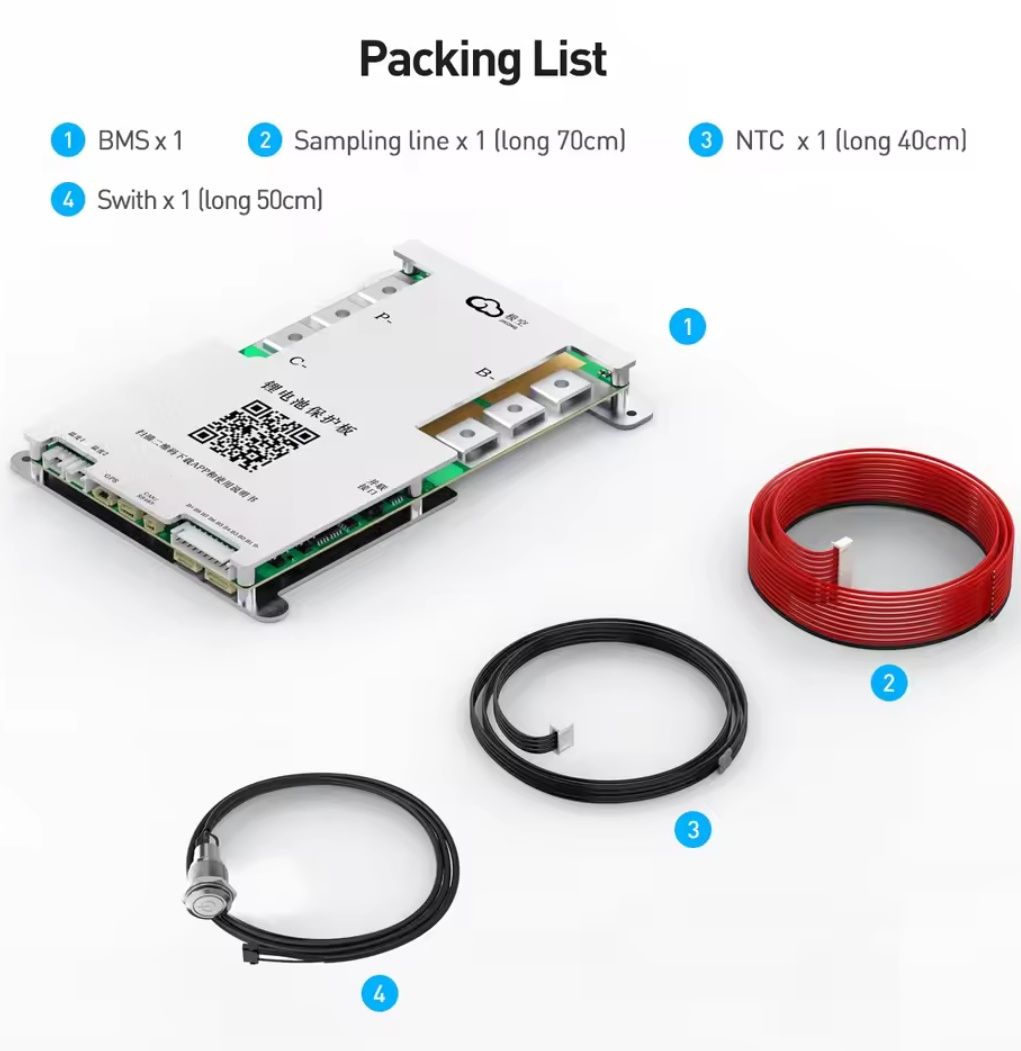 BMS SMART JK B1A8S20P, B1A8S10P активний балансир, Bluetooth смарт БМС