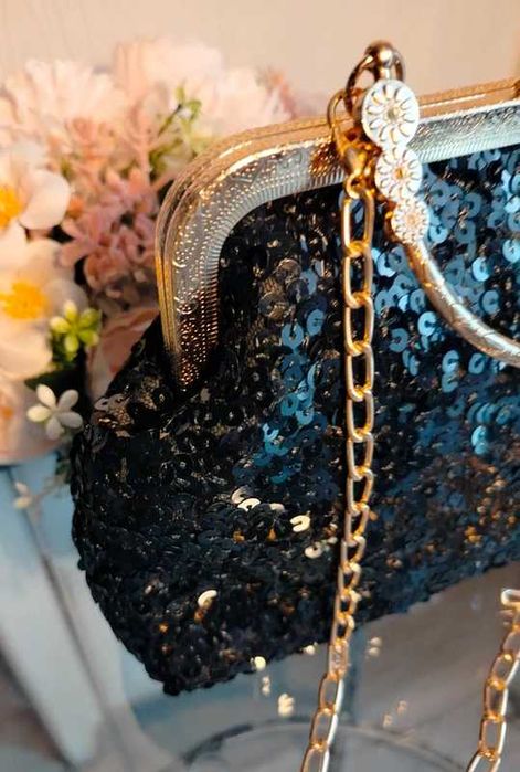 opalizująca torebka wieczorowa kopertówka ślub wesele bal studniówka