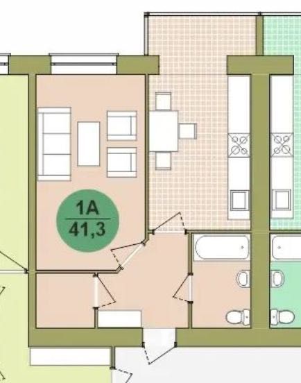 Продаж 1 км квартири в зданому будинку в центрі міста