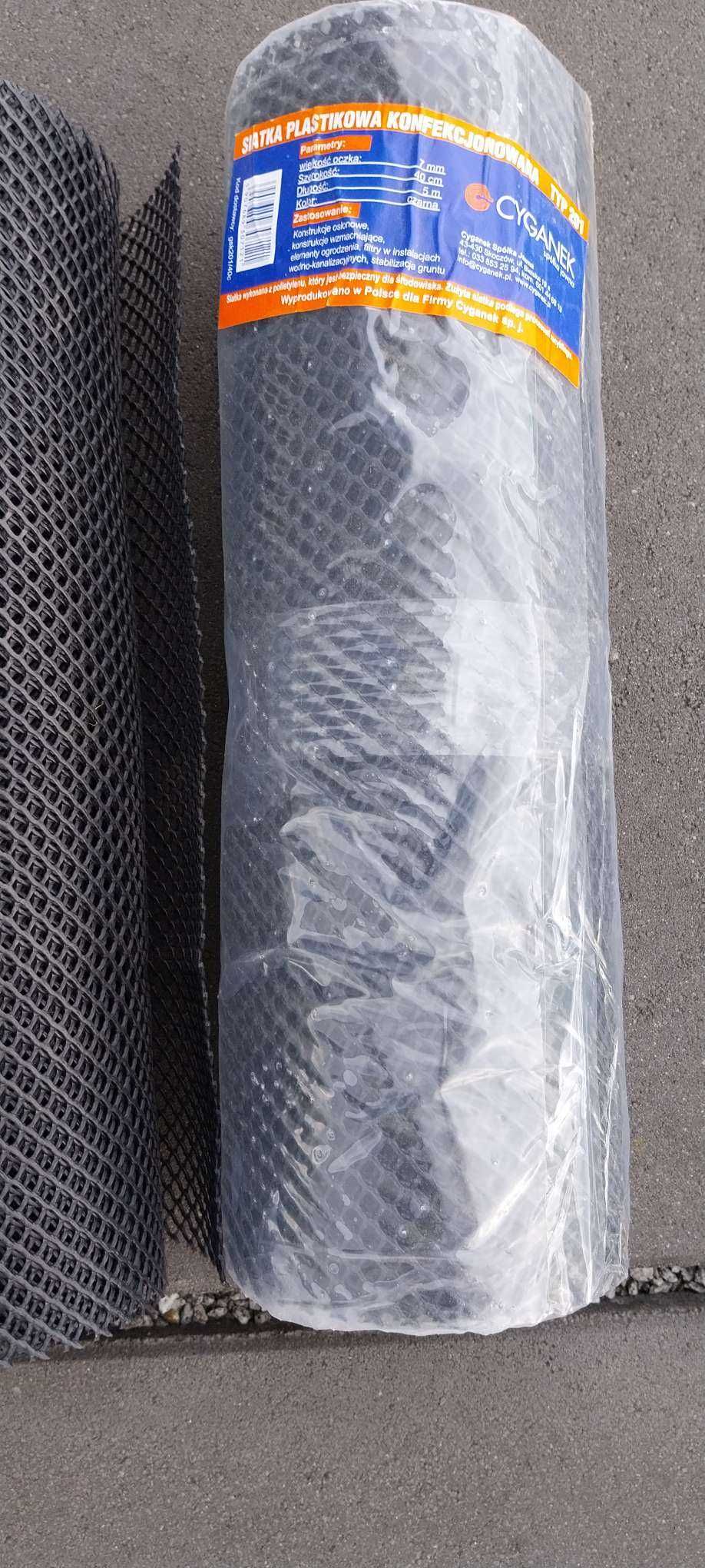siatka plastikowa 0,4m x 5 mb, oczko 0,7 cm, typ 201, f-ma Cyganek