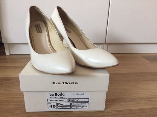 La Boda buty ślub rozmiar 40 ivory madonna